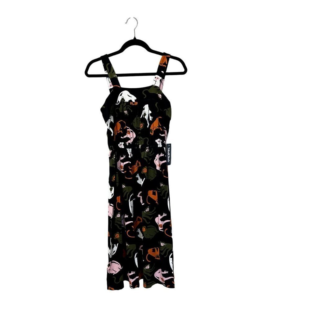 NWT ModCloth Black Midi Monkey Dress S - Picture 4 of 9